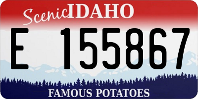 ID license plate E155867