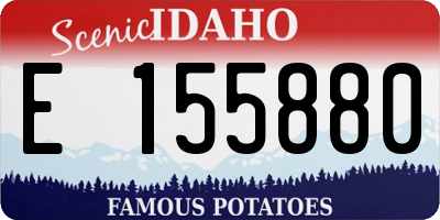 ID license plate E155880