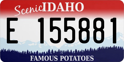 ID license plate E155881