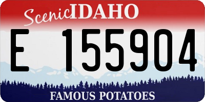 ID license plate E155904