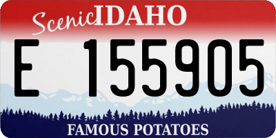 ID license plate E155905