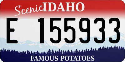 ID license plate E155933