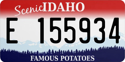 ID license plate E155934