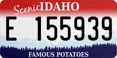 ID license plate E155939