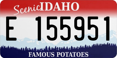ID license plate E155951