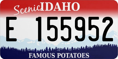 ID license plate E155952