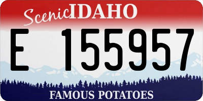 ID license plate E155957
