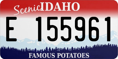 ID license plate E155961