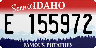 ID license plate E155972
