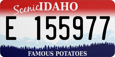 ID license plate E155977