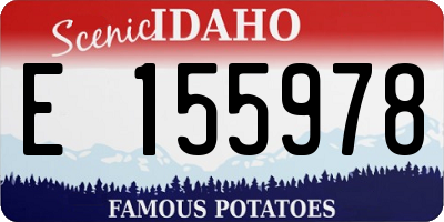 ID license plate E155978