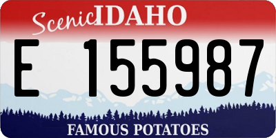 ID license plate E155987