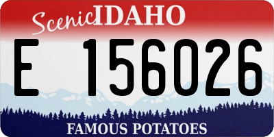 ID license plate E156026