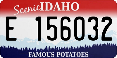 ID license plate E156032
