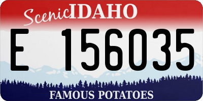 ID license plate E156035
