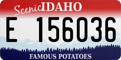 ID license plate E156036