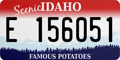ID license plate E156051