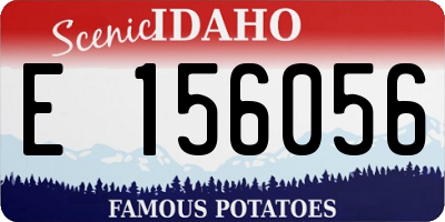 ID license plate E156056
