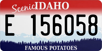 ID license plate E156058