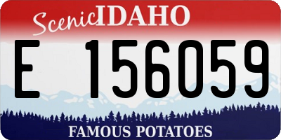 ID license plate E156059