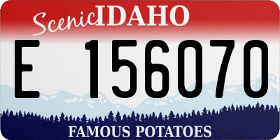 ID license plate E156070