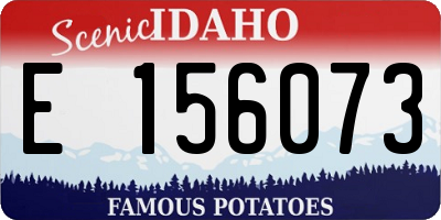 ID license plate E156073