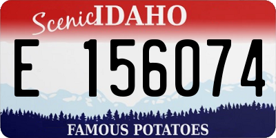 ID license plate E156074