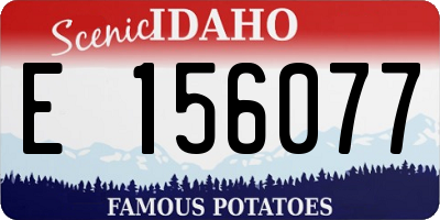ID license plate E156077