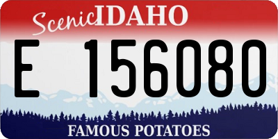 ID license plate E156080