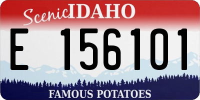 ID license plate E156101