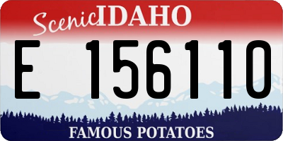 ID license plate E156110