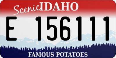 ID license plate E156111