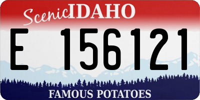 ID license plate E156121