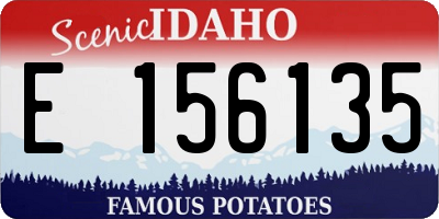 ID license plate E156135