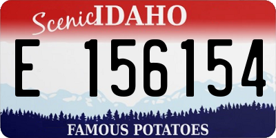 ID license plate E156154