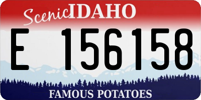 ID license plate E156158
