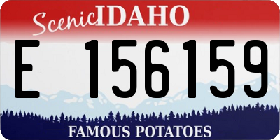 ID license plate E156159