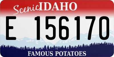 ID license plate E156170