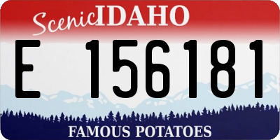 ID license plate E156181