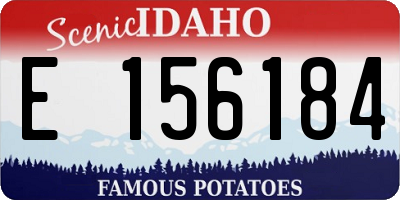 ID license plate E156184