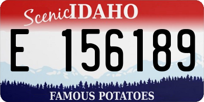 ID license plate E156189
