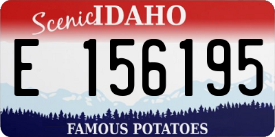 ID license plate E156195