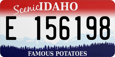 ID license plate E156198