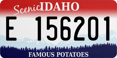 ID license plate E156201