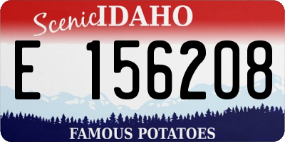 ID license plate E156208