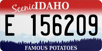 ID license plate E156209