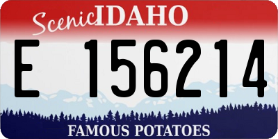 ID license plate E156214