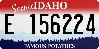 ID license plate E156224