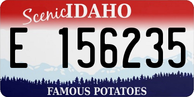 ID license plate E156235