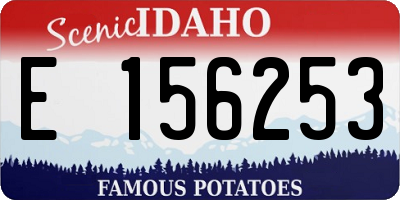 ID license plate E156253